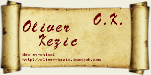 Oliver Kezić vizit kartica